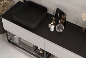 Pesualtaan työtaso Camargue Skärgård IQ 119,2 cm Musta
