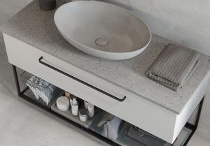 Pesualtaan työtaso Camargue Skärgård IQ 159,1 cm Harmaa