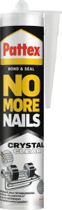 Liima- ja tiivistemassa Pattex No More Nails Crystal 280 ml