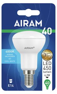 LED-kohdelamppu Airam R50 840 480 lm E14 110D OP 6,2W