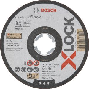 Katkaisulaikka Bosch X-LOCK XL STD Inox 125 mm 10 kpl
