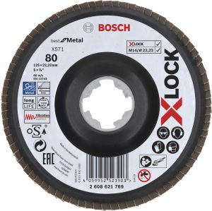 Tasoliuskalaikka Bosch X-LOCK Best for Metal 125 mm K80