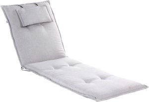 Aurinkotuolin pehmuste Sunfun Claphan 190 x 60 x 8 cm vaaleanharmaa