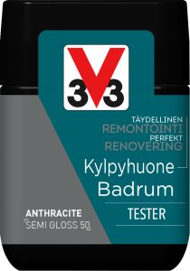 Kaakelimaali Seinille V33 Antrasiitti 75 ml Testeri