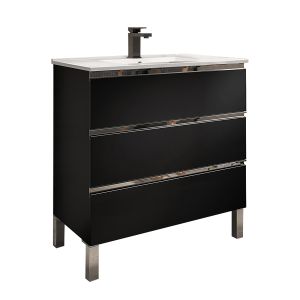 Kylpyhuonekaluste Ordonez Malaga mattamusta 100 cm