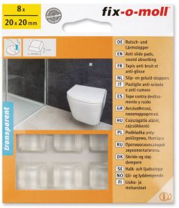 Liukuestetassu Fix-o-moll 20 x 20 mm 8 kpl