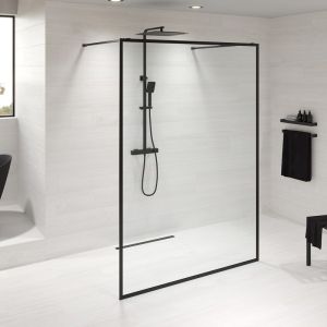 Suihkuseinä Camargue Frame 140 cm mattamusta
