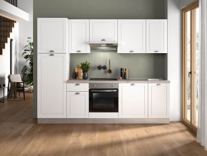 Keittiökokonaisuus Marinelli Anastasia mattavalkoinen 2,7 m, esikoottu