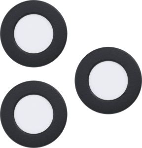 Uppospotti Eglo Fueva 5 LED 3-os Ø 86 mm Musta