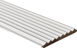 Sisustuspaneeli Siparila VIRE puhdas valkoinen 15 x 90 x 3600 mm