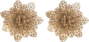 Filigraanikukka klipsillä kultakimalle 10 cm 2 kpl