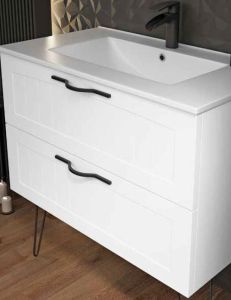 Allaskaappi Ordonez Cottage 60 cm mattavalkoinen + pesuallas