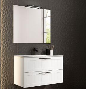 Allaskaappi Ordonez Cottage 80 cm mattavalkoinen + pesuallas