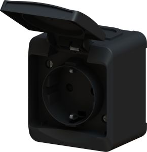 Pistorasia 1-os. Harju IP44 Hiili Musta RL