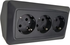 Pistorasia 3-os. Harju IP20 Hiili Musta RL