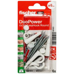 Tulppa pyöreällä koukulla Fischer EasyHook Loop DuoPower 6 x 30