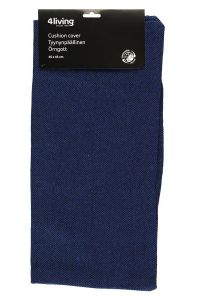Tyynynpäällinen 4living Dobby Tummansininen 45 x 45 cm