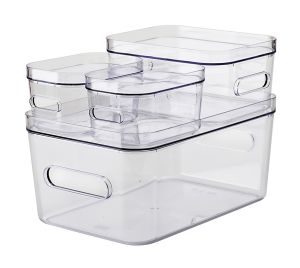Säilytyslaatikkolajitelma SmartStore Clear Compact 4-pack
