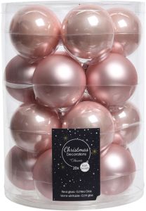 Lasipallolajitelma 20 kpl 6 cm vaaleanpunainen