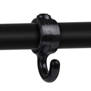 Putkikaluste Takkikoukku Dione MEKANO musta ⌀42,4 mm