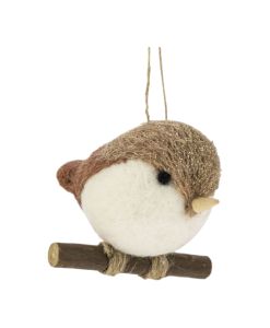 Joulukoriste huopalintu oksalla 6x7 cm