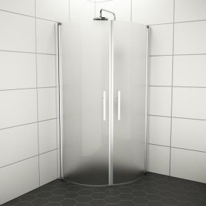 Setti: 2 kpl Lasiovea 80 x 200 cm, 2 kpl Kehyslistaa ja 2 kpl Kahvaa Camargue Skärgård Huurrelasi/Satiini profiili