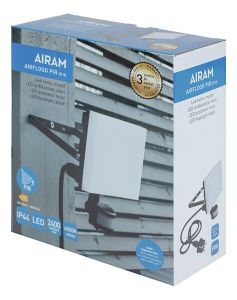 LED-valonheitin Airam Airflood PIR IP44 30W/840 2400lm BK