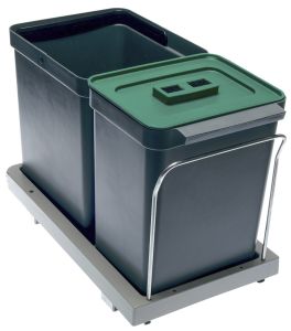 Lajitteluvaunu Mever Biomaxi Harmaa 15 + 10 l