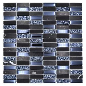 Mosaiikki Crystal Mix XBH SM118 Musta/Sininen 30,4 x 29,8 cm