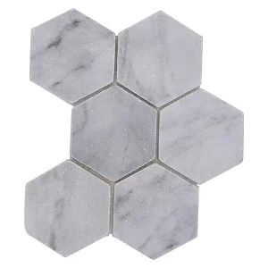 Mosaiikki Hexagon Ibiza White Antique Marble XNT HX142 Valkoinen 19,9 x 26,2 cm