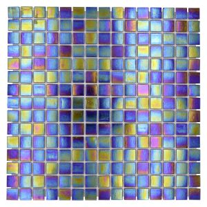Mosaiikkilaatta Fliesen Quadrat Glas iridium musta 30,5 x 30,5 cm