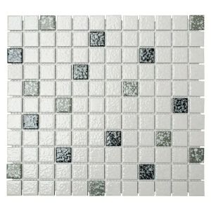 Mosaiikki Quadrat Mix TD 180N Musta/Valkoinen 30,5 x 30,5 cm