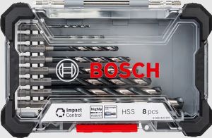 Metalliporanteräsarja Bosch Impact Control HSS 8-os.