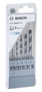 Metalliporanteräsarja Bosch HSS Pointteq Hex 5-os.
