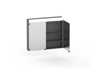 LED-valaisinpeilikaappi Polaria Lumena 800 VVS Harmaa 80 x 70 x 17,5 cm