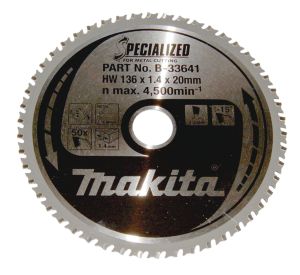 Pyörösahanterä Makita B-33641 136 x 20 x 1,4 mm Z-50