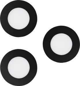 LED-älyspotti Eglo Connect.z Fueva 3 x 2,8W Musta 3 kpl ⌀8,5 cm
