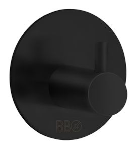 Tarrakiinnitteinen Koukku Beslagsboden BB1101 Mattamusta ∅48 mm
