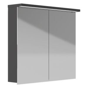 LED-valaisinpeilikaappi Polaria Klara 800 Vasen VVS Harmaa 70 x 80 x 19 cm