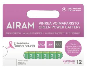 Voimaparisto Airam Roosa Nauha LR03 AAA