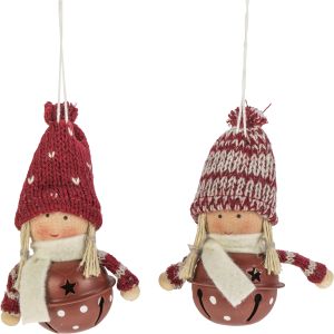 Kulkustonttu ripustettava 6 cm lajitelma