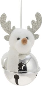 Kulkusporo ripustettava 13 cm hopea-valkoinen