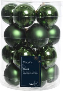 Lasipallolajitelma 20 kpl 6 cm tummanvihreä