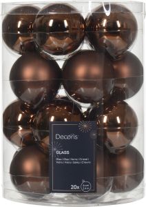 Lasipallolajitelma 20 kpl 6 cm ruskea