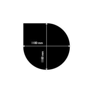 Takaneduspelti Aduro Pisaran Musta 1100 x 1100 mm