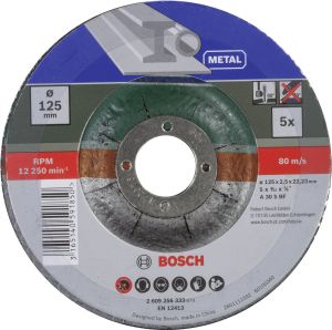 Katkaisulaikka Bosch 125 x 2,5 mm Metalli 5 kpl
