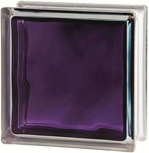 Lasitiili Seves Glassblock Brilly Wave Violetti 19 x 19 x 8 cm