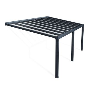 Terassikatos Canopia Stockholm harmaa/kirkas, eri leveyksiä