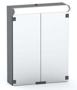 LED-valaisinpeilikaappi Polaria Lumena 500 Oikea Harmaa 50 x 70 x 17,5 cm