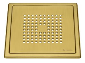 Lattiakaivonkansi Smedbo Outline FV502S harjattu messinki 20 x 20 cm